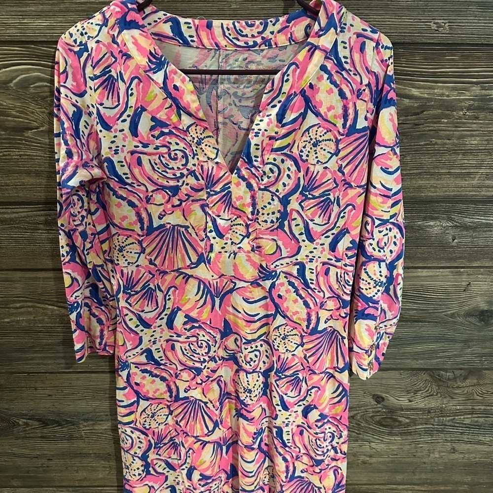 Lilly Pulitzer Riva Dress Multi Shell of A Time - Picture 3 of 12